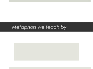 Metaphors we teach by
 