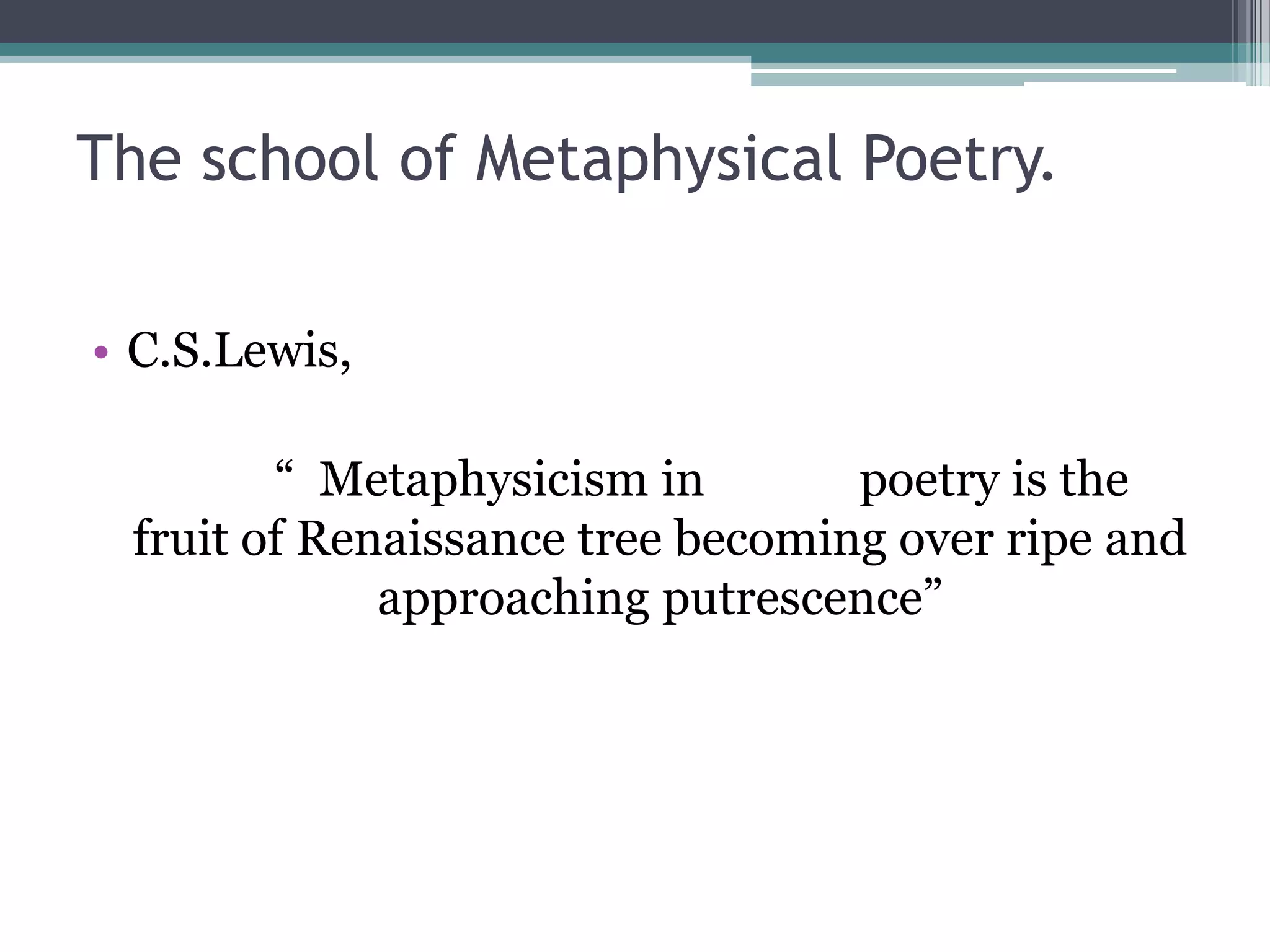Metaphysical Poet John Donne PPT