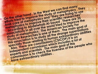 Metaphysics’ Secrets