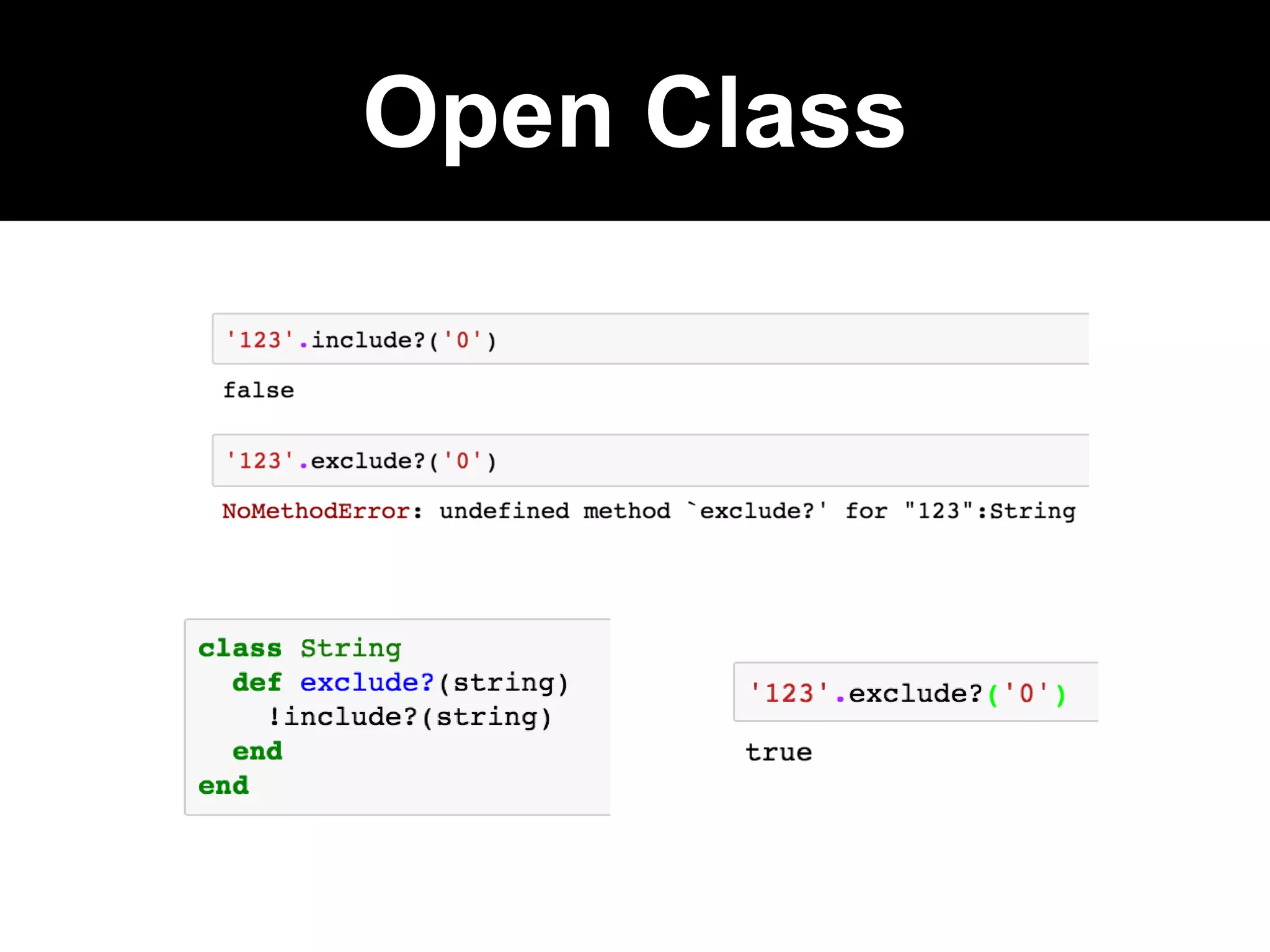 Open Class
 