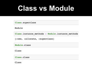 Class vs Module
 