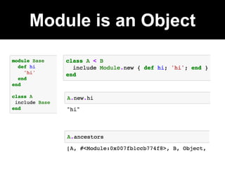 Module is an Object
 