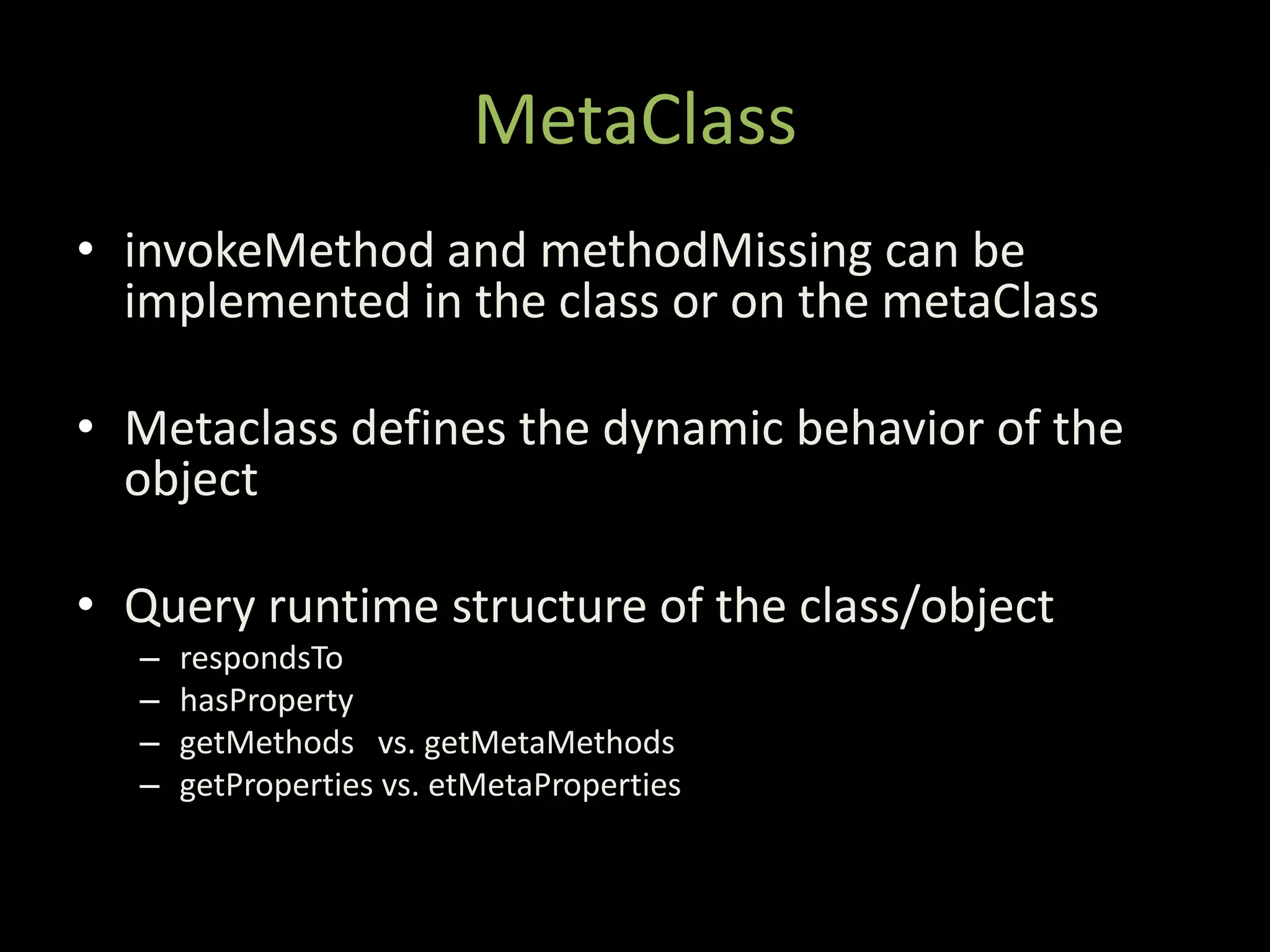 Metaprogramming Techniques In Groovy And Grails