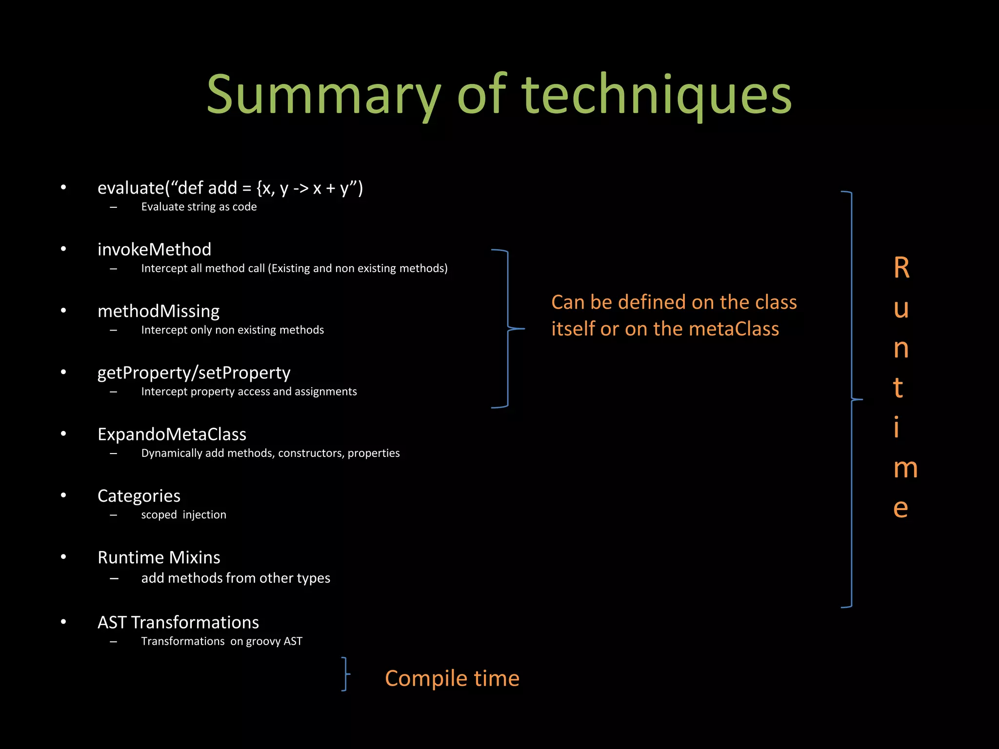 Metaprogramming Techniques In Groovy And Grails