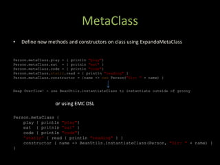 Metaprogramming Techniques In Groovy And Grails
