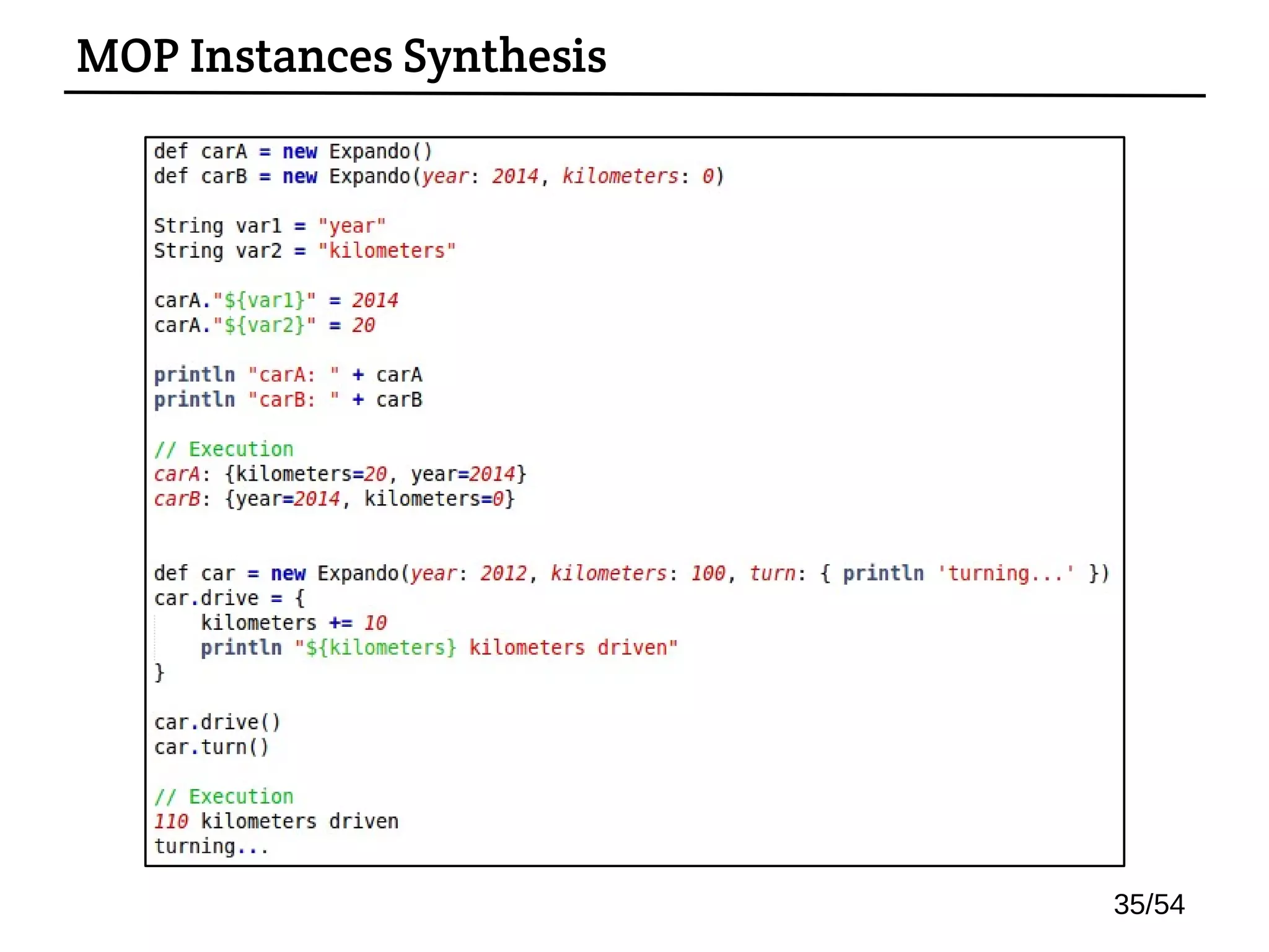 MOP Instances Synthesis
35/54
 
