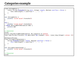 Categories example
 