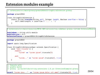 Extension modules example
29/54
 