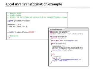 Local AST Transformation example
 