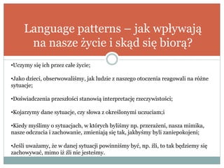 Metaprogramy + language patterns | PPT