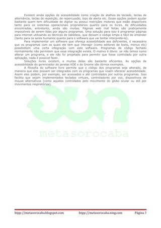 Metareciclagem    InclusãO Digital E Acessibilidade