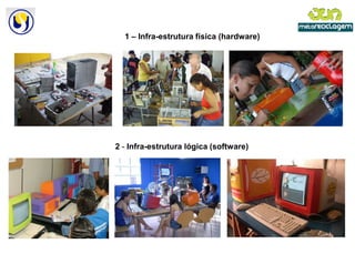 1 – Infra-estrutura física (hardware)
            estrutura




2 - Infra-estrutura lógica (software)
          estrutura
 