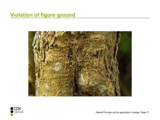Page 17Gestalt Principle and its application in design
Violation of figure ground
 