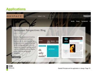 Page 19Gestalt Principle and its application in design
Applications
 