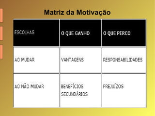 Matriz da Motivação 