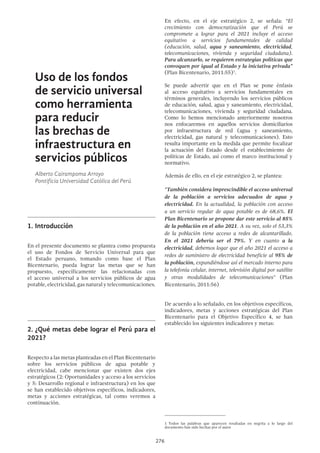 METAS DEL PERÚ AL BICENTENARIO 2021