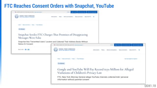 FTC Reaches Consent Orders with Snapchat, YouTube
DDX1.18
 