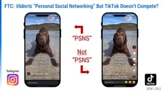 FTC: Video Is “Personal Social Networking” But TikTok Doesn’t Compete?
Not
“PSNS”
“PSNS”
DDX1.38-2
 