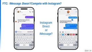 FTC: iMessage Doesn’t Compete with Instagram?
Instagram
Direct
or
iMessage?
DDX1.54
 