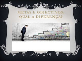 METAS E OBJECTIVOS:
QUAL A DIFERENÇA?
 