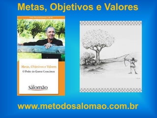 Metas, Objetivos e Valores




www.metodosalomao.com.br
 