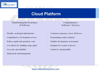 Cloud Platform   www.metasoftsolutions.com 