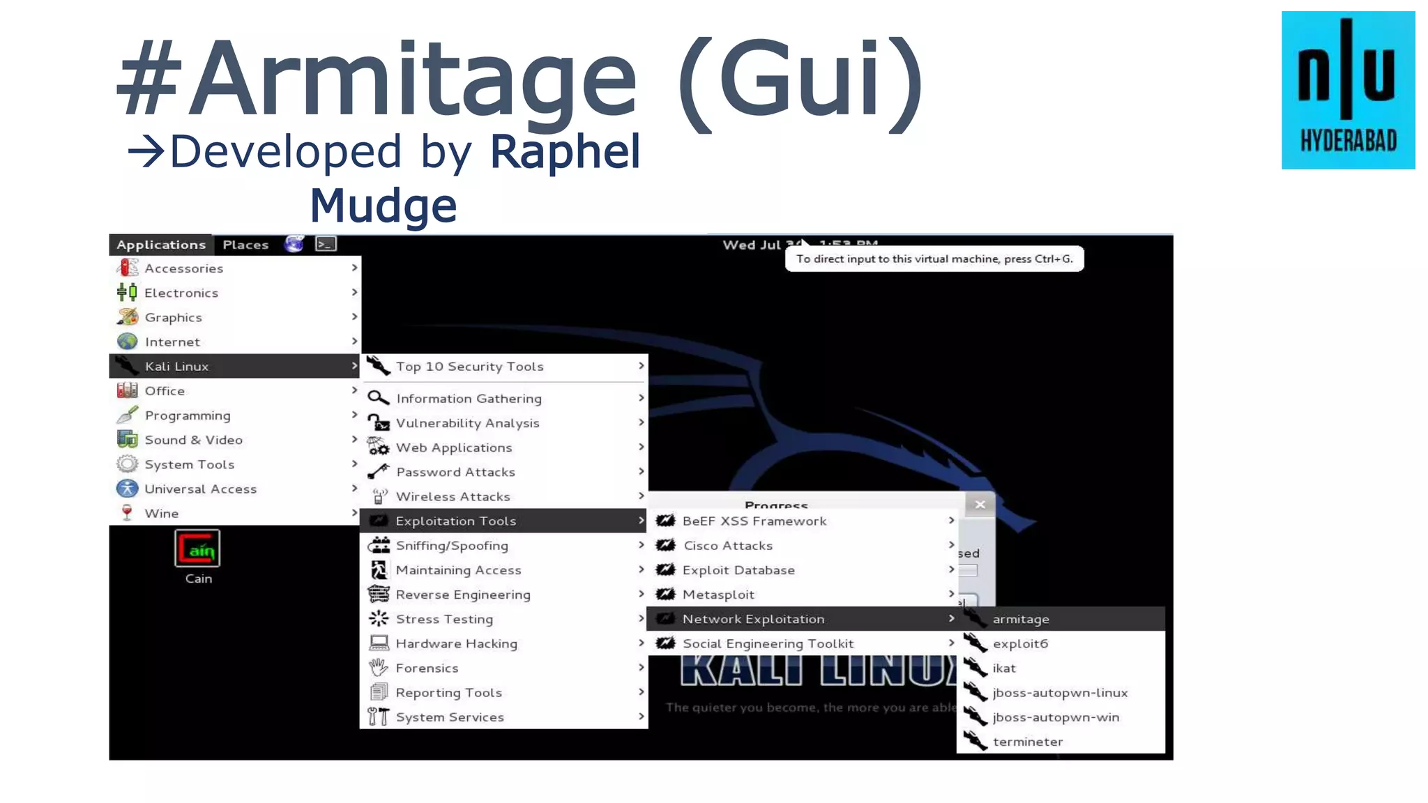#Armitage (Gui)
Developed by Raphel
Mudge
 