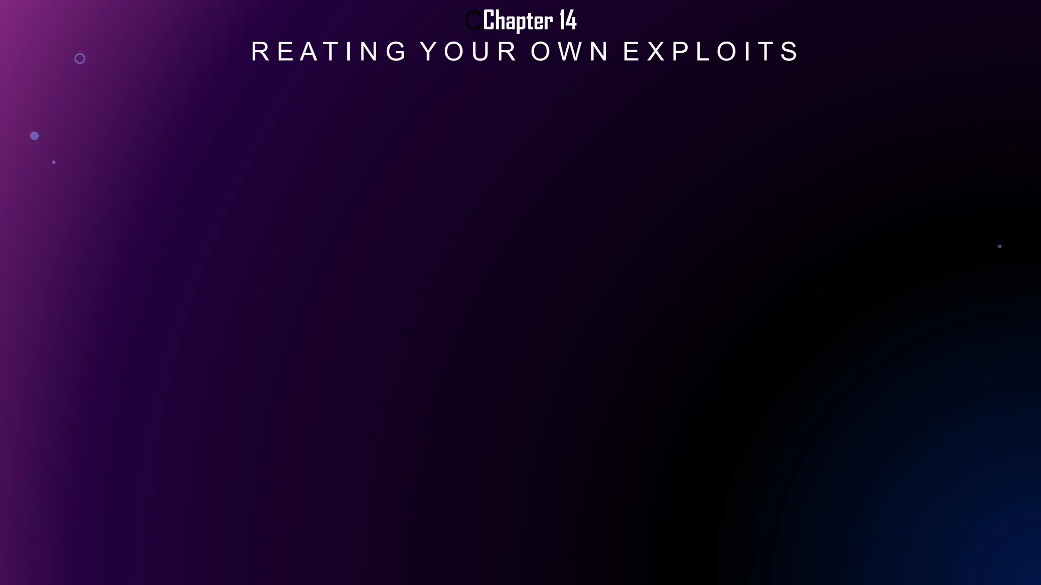 CChapter 14
R E A T I N G Y O U R O W N E X P L O I T S
 