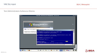 @BGASecurity
BGA	|	MetasploitVNC	DLL	Inject
Yeni	Administrators Kullanıcısı	Ekleme
 