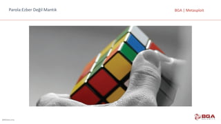 @BGASecurity
BGA	|	MetasploitParola:Ezber	Değil	Mantık
 