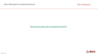@BGASecurity
BGA	|	MetasploitJboss Metasploit’siz Exploit Denemesi
http://www.exploit-db.com/exploits/16274/
 
