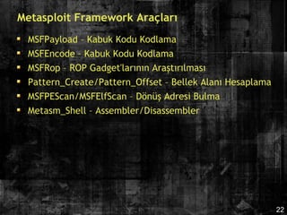 Metasploit Framework ile Exploit Gelistirme | PPT