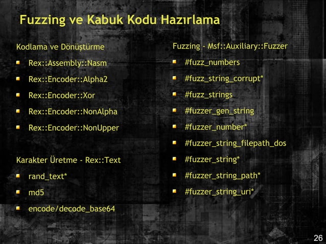 Metasploit Framework ile Exploit Gelistirme | PPT