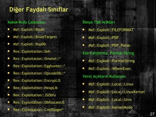 Metasploit Framework ile Exploit Gelistirme | PPT