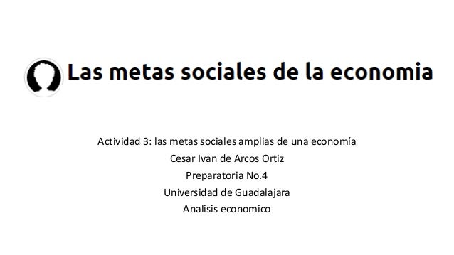 Metas sociales de la economia