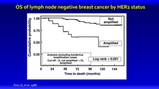 OS of lymph node negative breast cancer by HER2 status
 