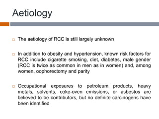 Risk Factor Rcc Metastatic renal cell carcinoma | PPTX