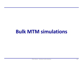 69PhD thesis - Gonano Carlo Andrea
Bulk MTM simulations
 