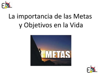 La importancia de las Metas
y Objetivos en la Vida
 