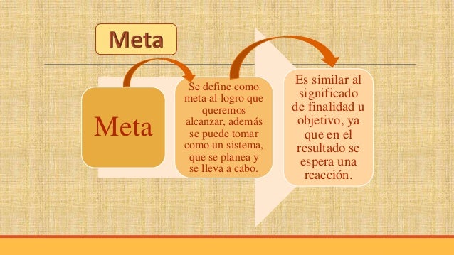 Metas y objetivos
