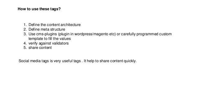 html social media meta tags