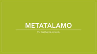 METATALAMO
Por José García Almeyda
 
