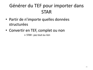 Il n’existe pas un format canonique pour les métadonnées de thèseIl n’existe pas un état de complétude (géométrie variable, selon contexte)Il n’existe pas qu’un circuit linéaire (workflow à la carte)Mais il existe des conditions favorables à la circulation et au recyclage des métadonnées 26