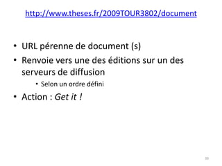 TEFFormat XMLPour les thèses numériques nativesRecommandation AFNOR (2006) ?<chut>Obligation ABES</chut>TEF, fait sur mesure pour STARPour répondre aux missions de STARFormat d’import de STAR29
