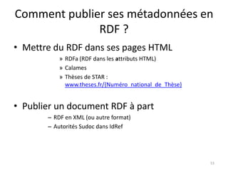 Besoin de référentielsIdentifier les personnes, organismes, concepts…Autorités Sudoc >> IdRefD’autres entités > d’autres référentielsLaboratoires ?Entreprises ?Contrat CIFRE ?Projets ANR ?43