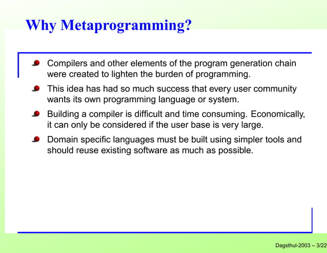 Tools for Meta-Programming | PPT