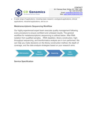 Metatranscriptomic sequencing service | PDF