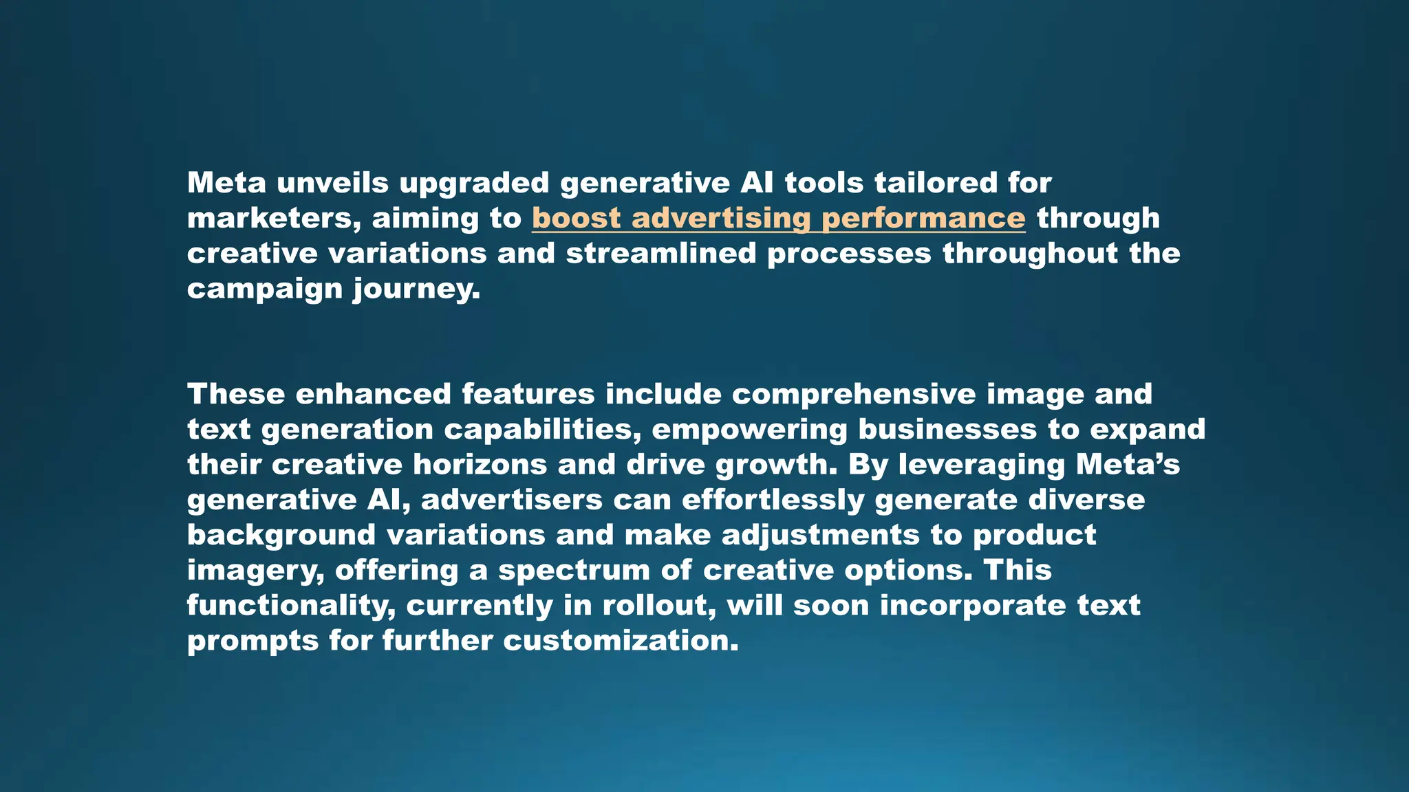 Meta­ unveils­ enhanced­ gen-AI­ tools­ catering­ to­marketers.pptx