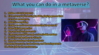 Metaverse its usage, future aspect along with combined usage of ...