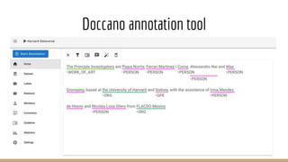 Doccano annotation tool
 
